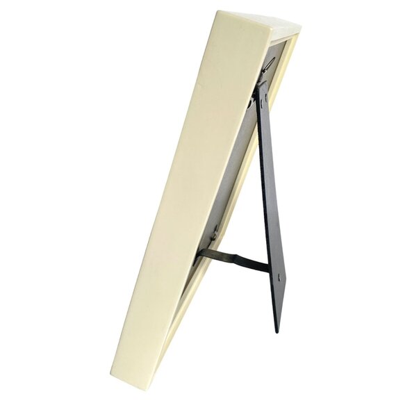 Cracked Oyster Pastel Art Drawing Painting Neutral Colors Square Framed 9x9in - Picture 4 of 9